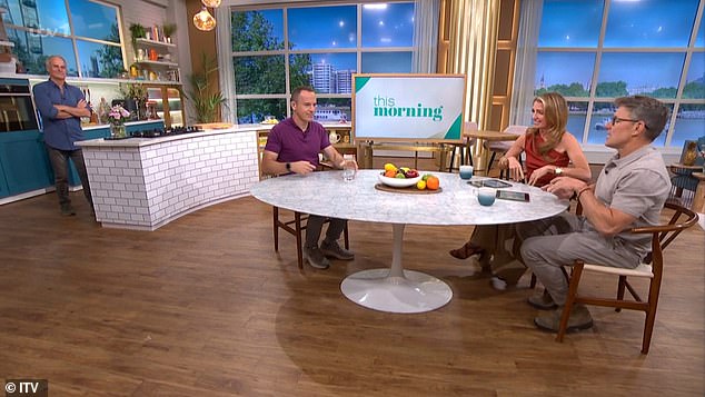 Kicking off the playful exchange, Martin told the hunk 'some are' before he then added: 'Inside leg, 33 inches'