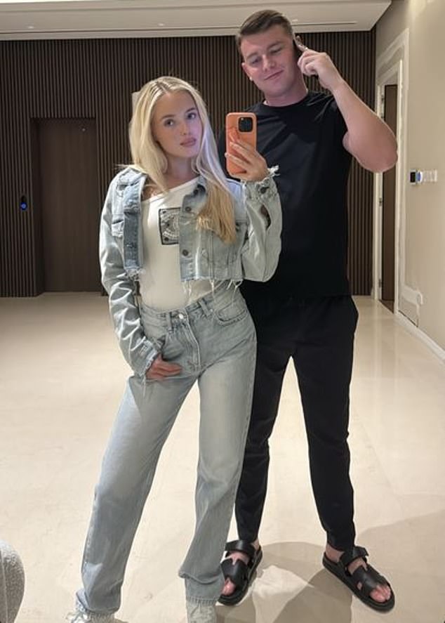 Lilly and boyfriend Lee in an undated photo - the couple were first romantically linked in 2022