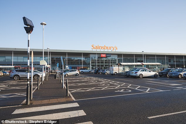 The charity says supermarkets and operators of their private car parks often lack a commitment to prioritising improvements to accessibility barriers suffered by disabled drivers. Pictured: The Sainbury's superstore located at Craigleith Retail Park in Edinburgh