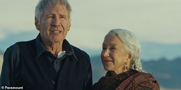 Also joining the ranks of snubbed stars are Harrison Ford and Helen Mirren, both of whom lead the popular Yellowstone prequel 1923 (pictured). She show has been popular with fans, but less so with critics