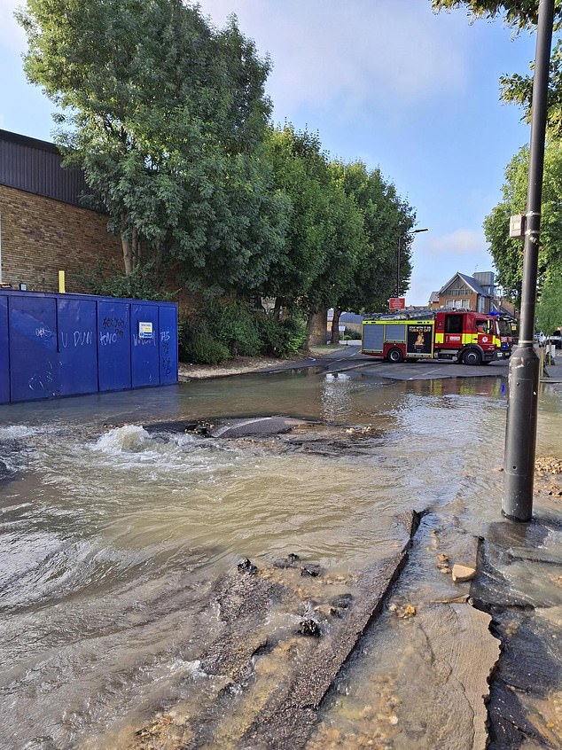 Fire crews and water specialists were deployed to the area in the early hours of Sunday morning after the deluge was reported to them