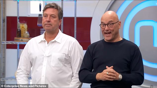 This evening it was announced Mr Torode (left) had been sacked from the show after a report into his co-host Gregg Wallace (right) found he had used an 'extremely offensive racist term'