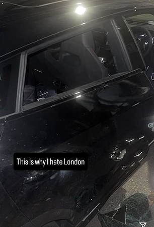 The 29-year-old shared an incensed message on Instagram