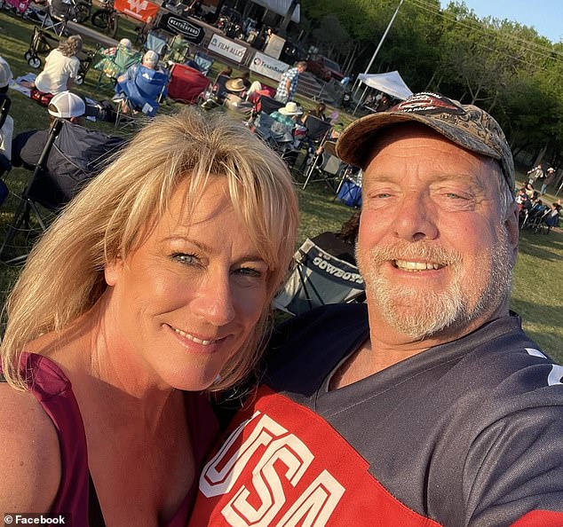 Kauth is seen here with his new fiancée Kim in a post shared to his Facebook page