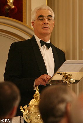 Alistair Darling also opted for black tie at the same event previously
