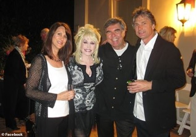Kaye (left) and Deluca (right) with Dolly Parton (second from left) in 2009
