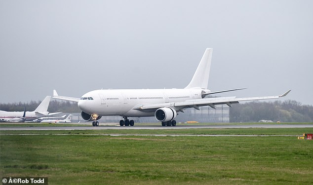 The migrants on board have been smuggled out of Afghanistan and flown to Stansted (pictured) from Islamabad