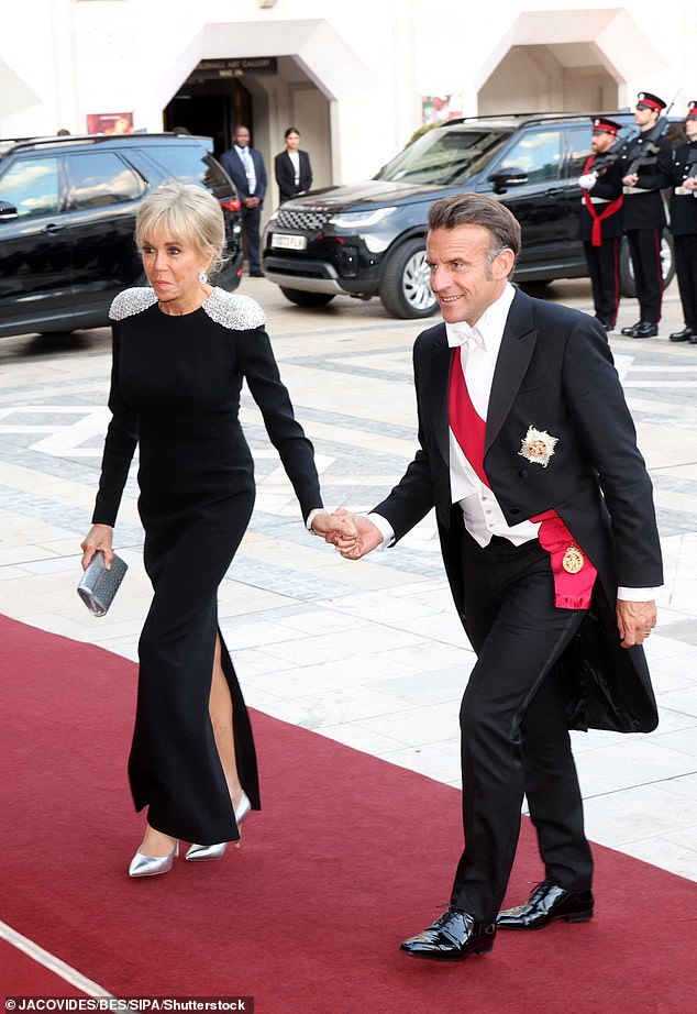 French President Emmanuel Macron and his wife Brigitte Macron in the UK on July 9, 2025
