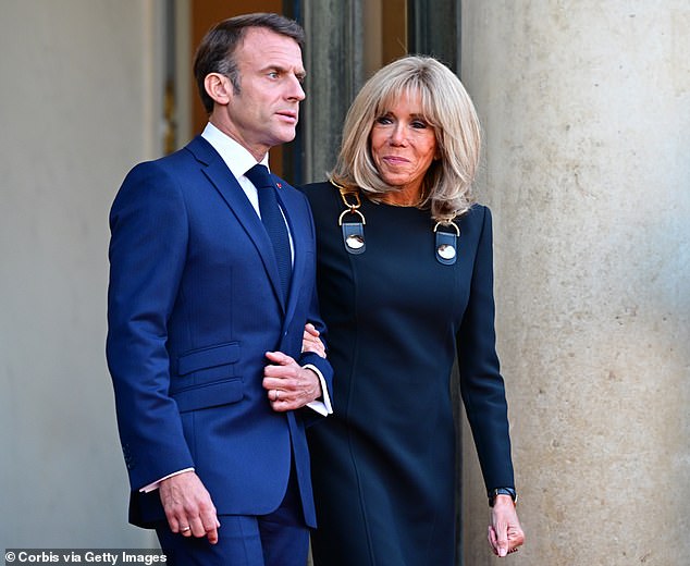 Brigitte entered the Elysee Palace in 2017 as the wife of the youngest president in French history - she was 64, Emmanuel was 39 (pictured in 2023)
