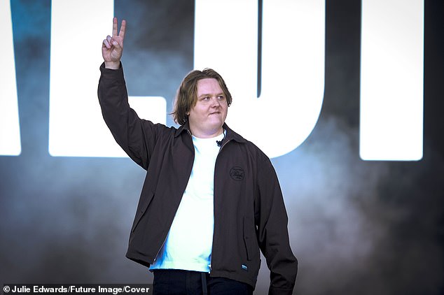 Speaking about his return to the festival (pictured) Lewis added: 'I really wanted to come back and do Glastonbury as like a mental win ¿ finish the thing that I couldn't finish before'