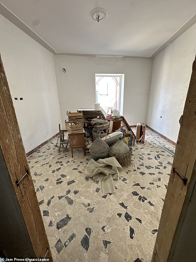 Although the move across the world is daunting, Kiki is embracing the challenge and throwing herself into renovations. Pictured, the house under renovation
