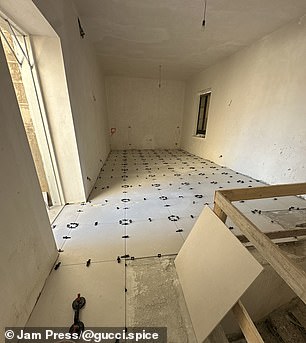 Pictured: The renovation of Kiki's 600-year-old home