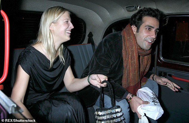 The couple were introduced by mutual friends in 2003 while Taseer was studying at Amherst College, Massachusetts, two hours from Brown University where Ella (pictured together in 20024 in London) was studying comparative literature