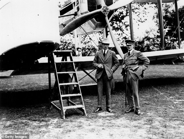 John Alcock and Arthur Brown a few days after their historic flight