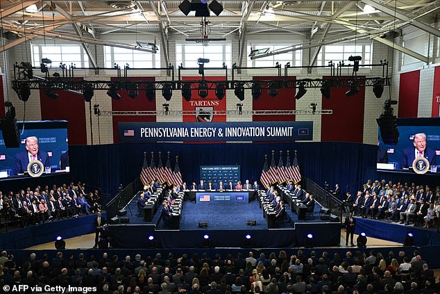 Pennsylvania's Republican Sen. Dave McCormick organized the first annual Pennsylvania Energy and Innovation Summit on the campus of Carnegie Mellon University in Pittsburgh on Tuesday, in which President Donald Trump was the featured guest