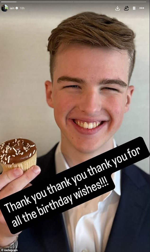 Iain jumped to his Instagram stories on Tuesday to ring in turning one year older and was seen flashing a cheerful smile