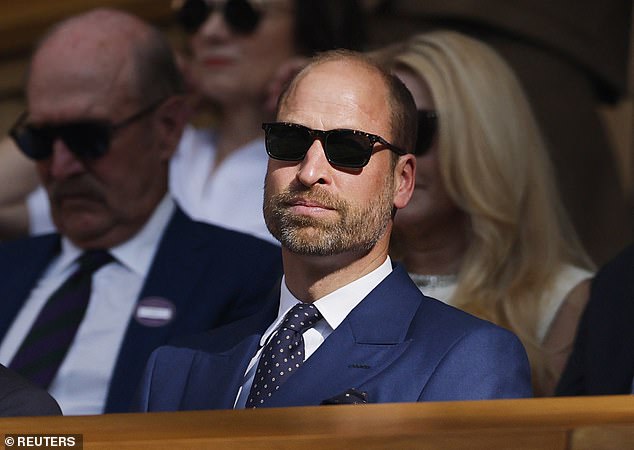 One MailOnline commenter, aptly making a joke about the tennis tournament, wrote: 'William is serving'