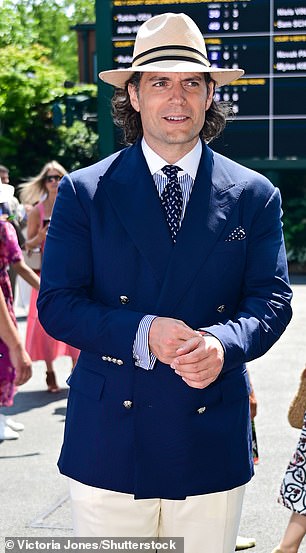 Actor Henry Cavill wore a strikingly-similar ensemble to William on Sunday, opting for a straw hat to differentiate