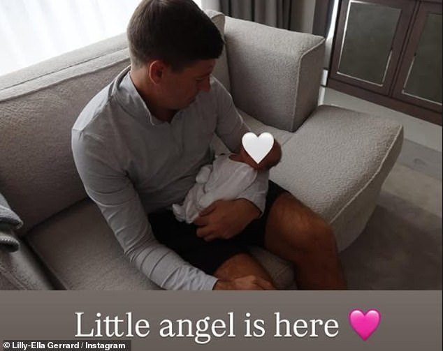 Footballing legend Steven (pictured), 45, became a grandfather for the first time when Lilly, 21, announced on Tuesday that she had given birth to a daughter
