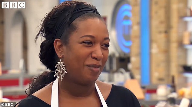 Contestant Lynell smiled during the incident and told Torode: 'Sorry, I should have warned you'