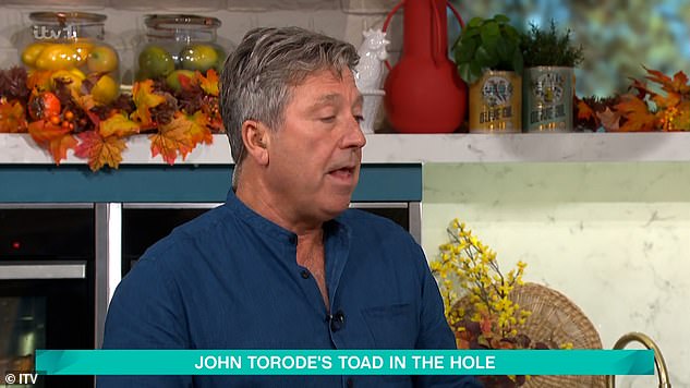 John Torode made a sexual sausage joke while plating up a dish of toad in the hole last October