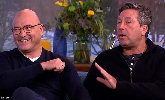 Wallace pulled a smirk and gestured towards Torode on This Morning in 2018 when it was suggested that the duo 'still love each other' after 14 years of working together