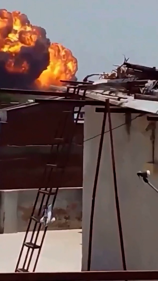 Screen grab shows footage of the Air India plane crash