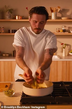 He revealed it was one of his 'favourite' meals as he detailed how to make the creamy zucchini and asparagus pasta dish