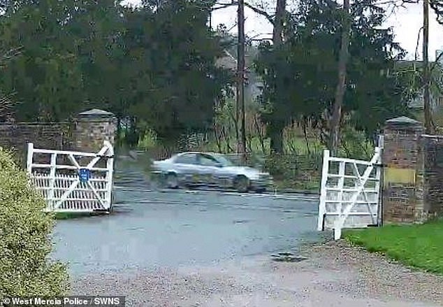 Pictured: Tyler's car seen travelling at high speed moments before the crash