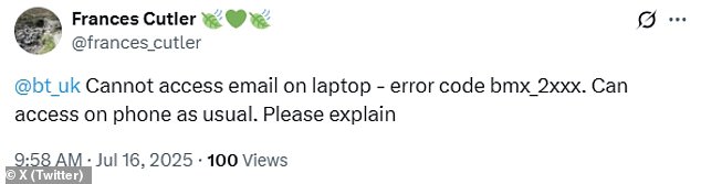 Affected customers have been flooding to X ( Twitter ) to complain to the network provider and see if others were having the same problems