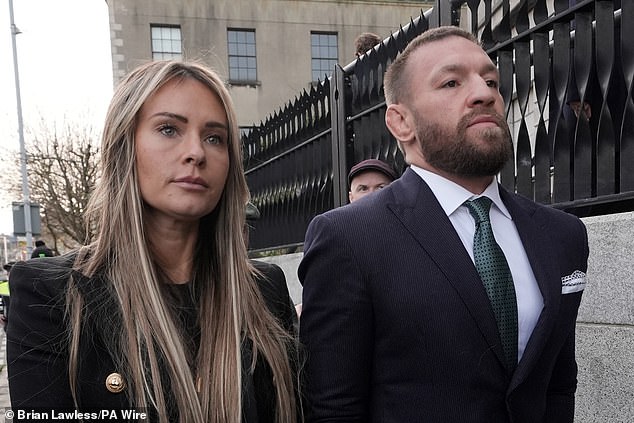 Last year a jury also found McGregor, pictured with Dee Devlin, liable after he was accused in a civil case of sexually assaulting a woman in a hotel room back in December 2018