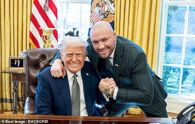 McGregor was invited to the White House by Trump for St Patrick's Day - a move that was met with condemnation from Irish politicians