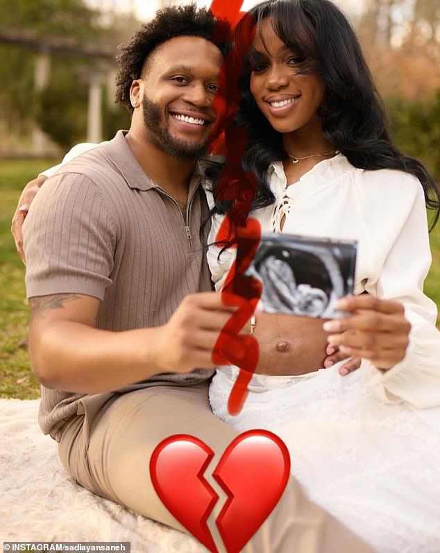 Last Wednesday the North Carolina resident reposted a pregnancy announcement photo with her now-ex-boyfriend, with a red line down the middle, indicating their breakup