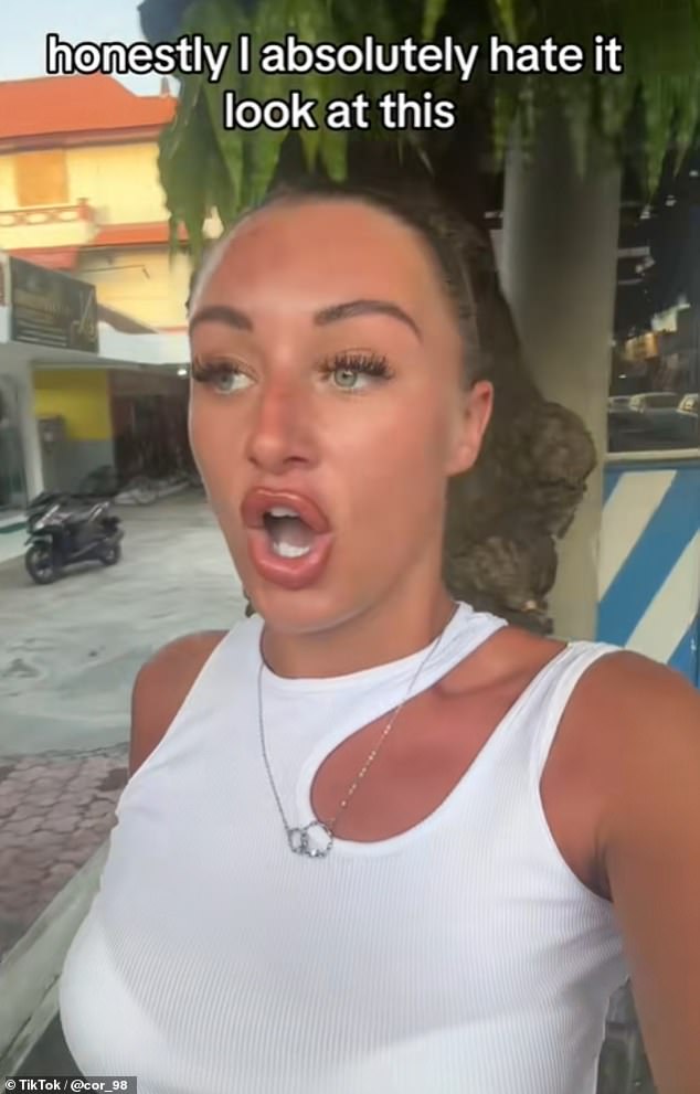 Meanwhile, Corrin's main complaint for the country was the traffic, which she told her 4,000 TikTok followers was completely 'unbearable'