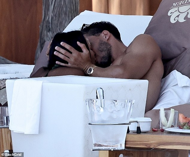 It comes after her footballer partner publicly dropped the 'L bomb' as he shared a glimpse of their recent trip to Florida to Instagram just the day before