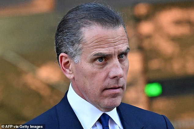 Hunter Biden, son of US President Joe Biden, in Los Angeles, California