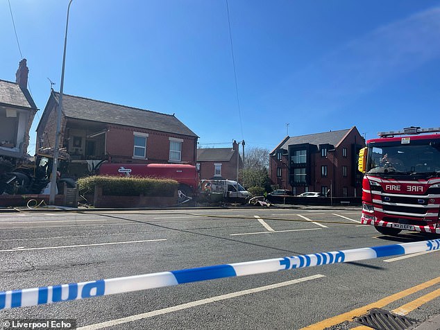 Astonishingly no occupants of the houses were injured when the tractor and trailer smashed into them at 6.30am on April 1