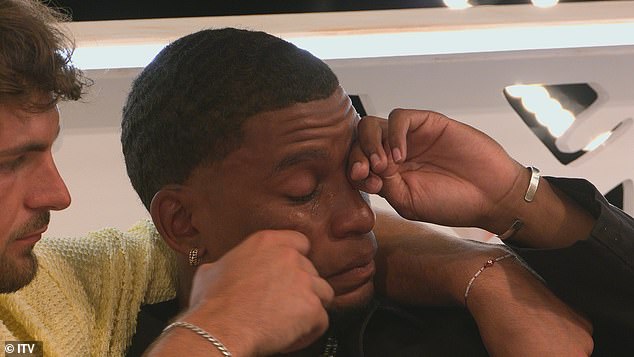 Love Island's Cach breaks down in tears 'for the first time in years' as he brands his rejection off Toni 'one of the most embarrassing moments of his life' (pictured)