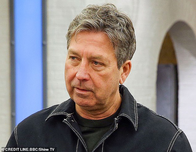 John (pictured), 59, was axed from the cooking competition in an announcement from the broadcaster on Tuesday afternoon.