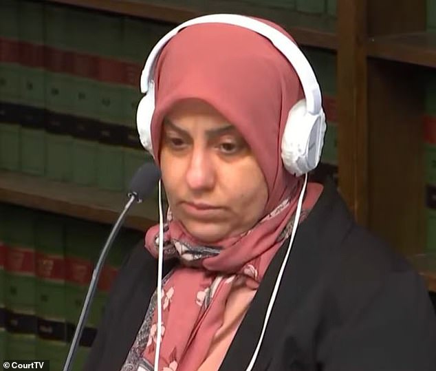 Zahraa listens through an interpreter as her daughter describes the attack on Tuesday
