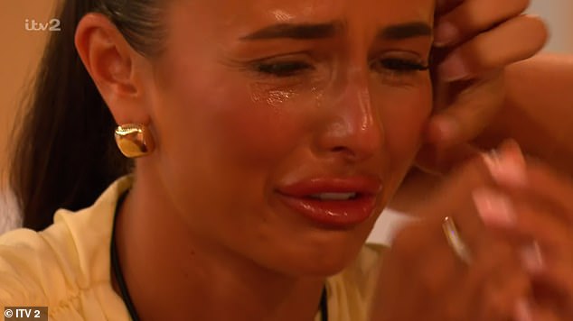 Lauren was left in tears on Tuesday after Harrison crawled back to Toni despite appearing to have had sex with Lauren less than 24 hours before