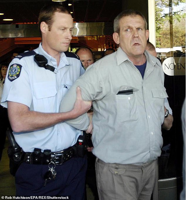 Two years after the ambush, Murdoch was arrested for Peter's murder after he left court where he had been acquitted of sex offences
