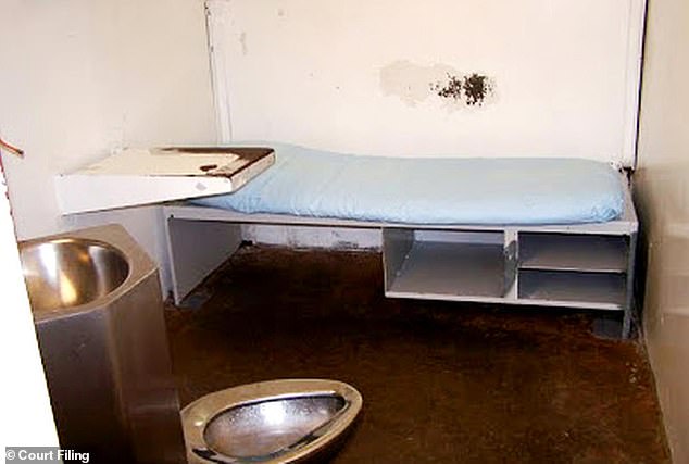The change marks a sharp departure from decades of extreme isolation that made Texas' death row one of the harshest in the nation. Pictured: Cells in the death row section of the Polunsky Unit contain only a sink, a toilet, a thin mattress and a small window