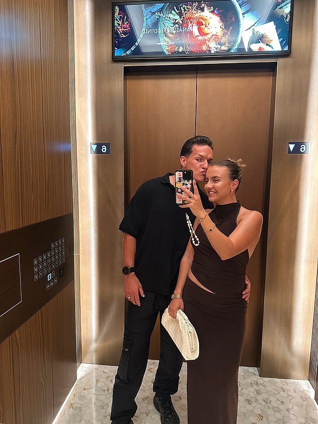 Pictured in Dubai alongside her husband Danny