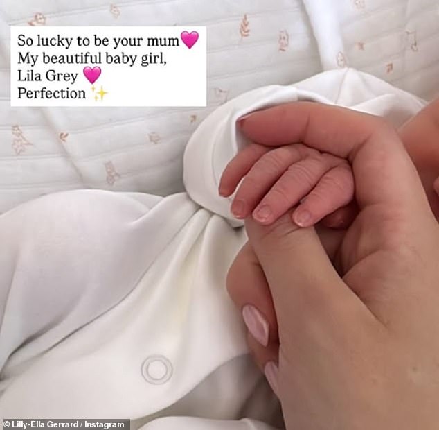 Lee and Lilly-Ella have celebrated the bird of a baby girl, who was born on Tuesday
