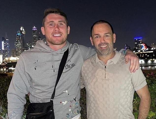 Kinahan with former UFC fighter turned boxer Darren Till