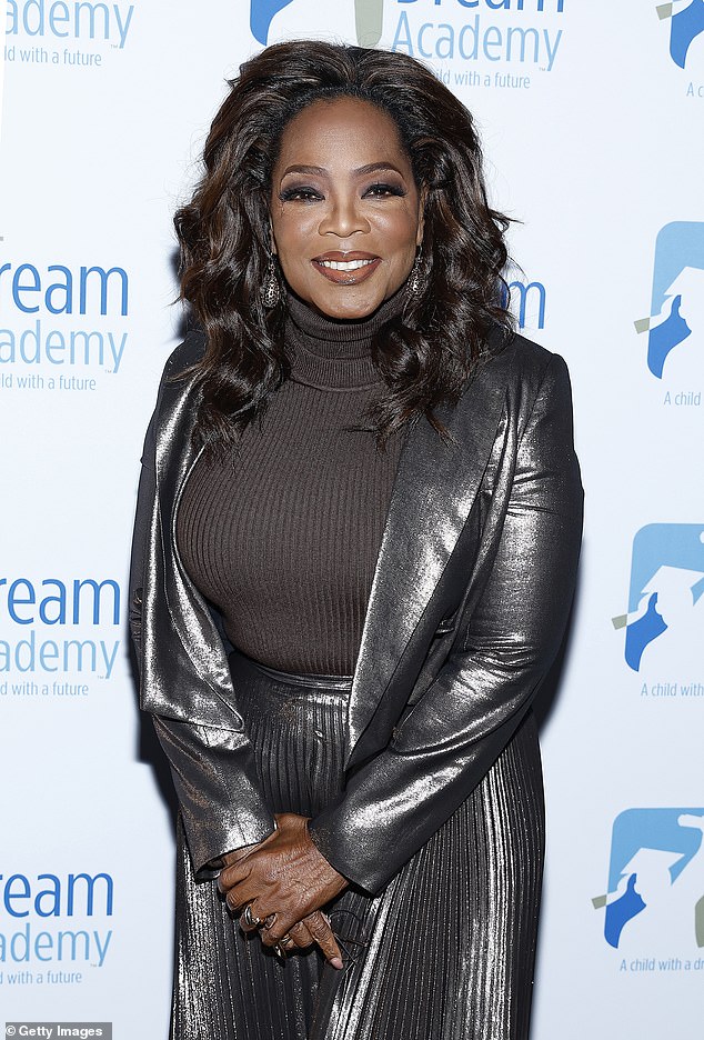 After Kelly asked Oprah if she would enjoy receiving baby chicks as a gift, she said no, and added, 'I'd run them straight over to the Sussexes' while mispronouncing the name by adding extra 'xesssses' at the end. She then repeated it again; Oprah seen in 2024