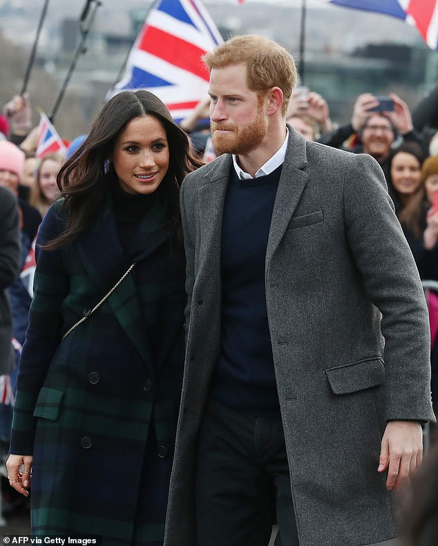 The TV mogul poked fun of the tongue-twisting name while appearing on Kelly Ripa's Let's Talk Off Camera podcast on Wednesday; Meghan and Harry seen in 2018