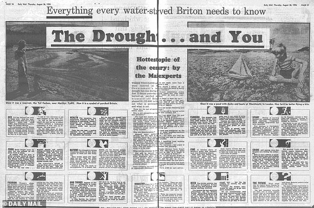 The Daily Mail's coverage of the extreme heat in 1976 mentioned how cars were overheating and there was little sign of an abating of temperatures