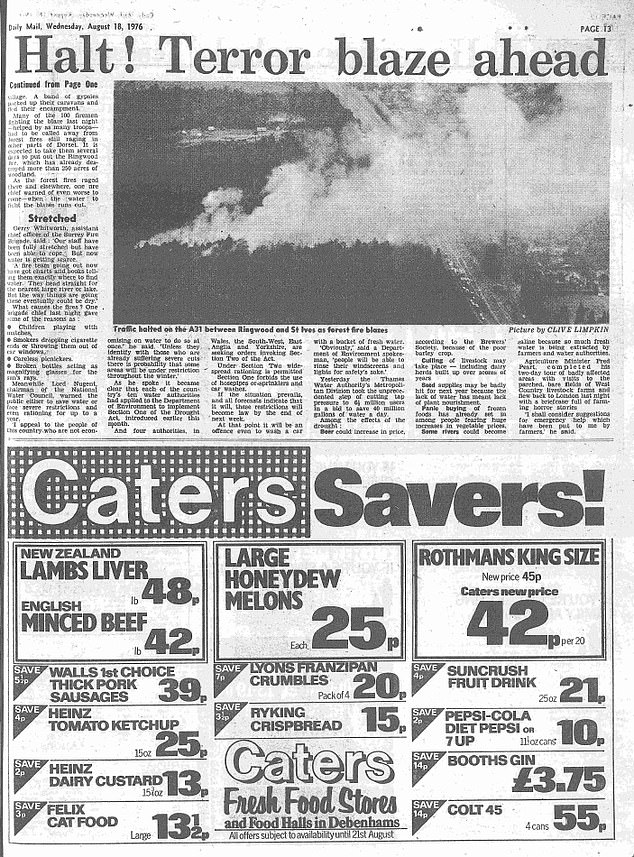 The story told of the huge blaze that left residents running for their lives